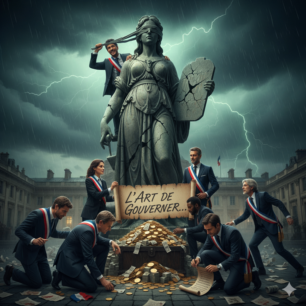 Représentation allégorique du cynisme politique